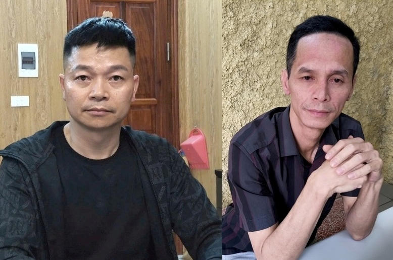 Bị can Minh (tr&aacute;i) v&agrave; Lưu Văn Tiến  được x&aacute;c định giữ vai tr&ograve; chủ mưu, cầm đầu.  (Ảnh trong b&agrave;i: VKSND TP H&agrave; Nội)