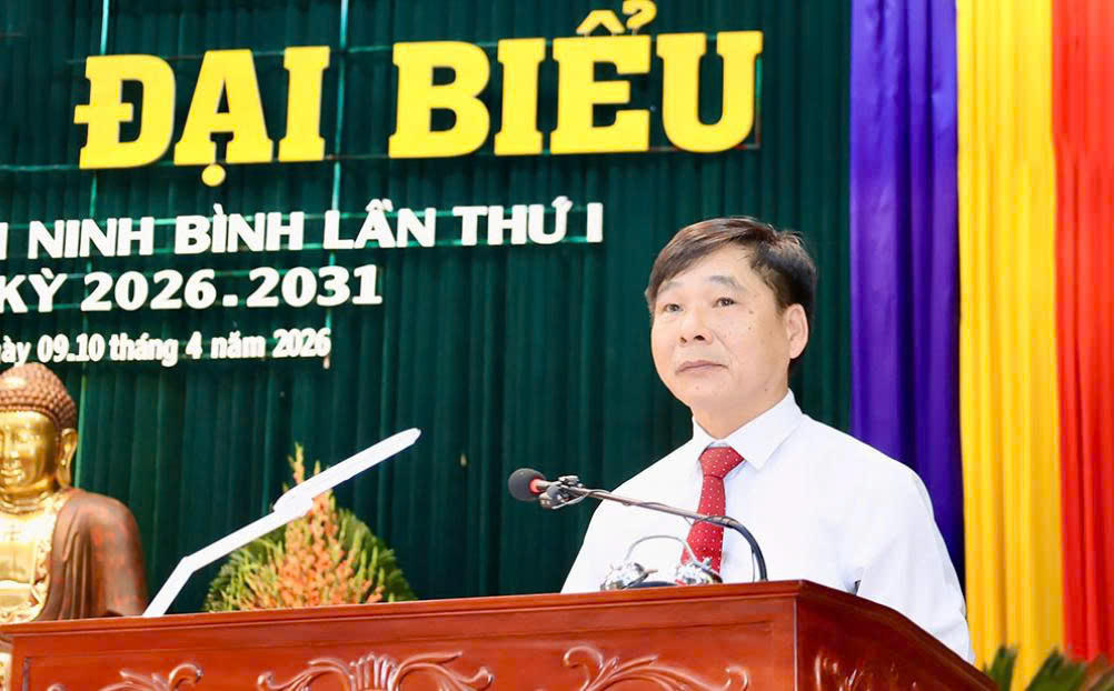 &Ocirc;ng Nguyễn Anh Chức, Ủy vi&ecirc;n Ban Thường vụ Tỉnh ủy, Ph&oacute; Chủ tịch UBND tỉnh ph&aacute;t biểu tại Đại hội.