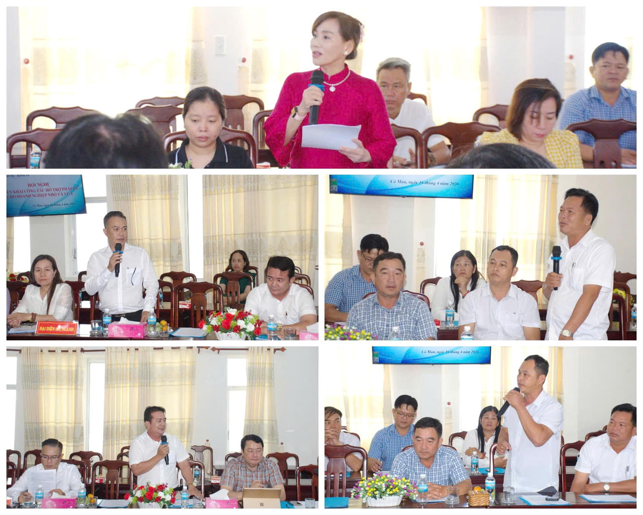 Đại diện c&aacute;c doanh nghiệp ph&aacute;t biểu thảo luận tại Hội nghị.