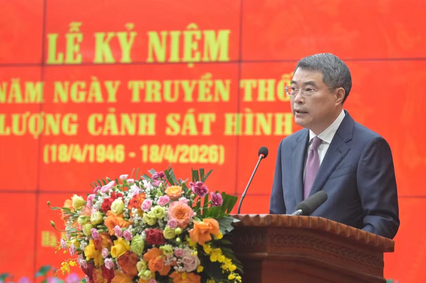 Đồng ch&iacute; Thủ tưởng L&ecirc; Minh Hưng ph&aacute;t biểu chỉ đạo tại buổi lễ. (Ảnh:&nbsp;ANTD.VN)