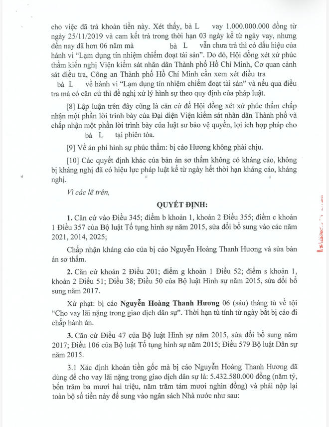 Vụ án “góp tiền đáo hạn” tại TP Hồ Chí Minh: Một bên bị xử tội cho vay lãi nặng, một bên bị kiến nghị điều tra hành vi chiếm đoạt tài sản