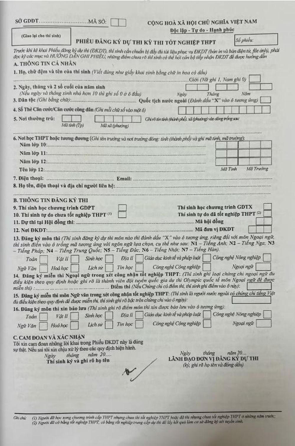 H&ocirc;m nay, hơn 1 triệu th&iacute; sinh cả nước ch&iacute;nh thức đăng k&yacute; dự thi tốt nghiệp THPT 2026