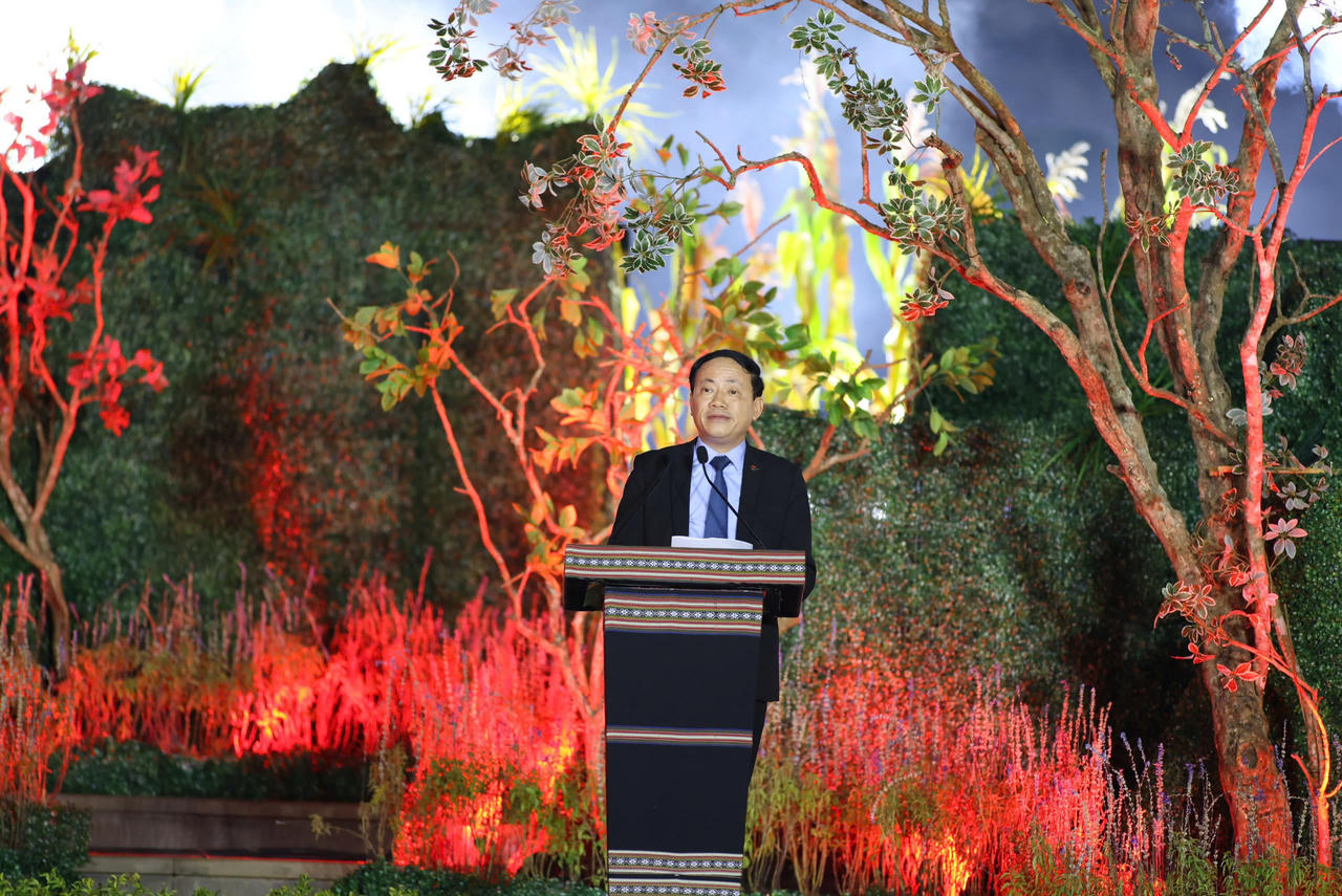 &Ocirc;ng Phạm Anh Tuấn, Chủ tịch UBND tỉnh Gia Lai ph&aacute;t biểu tại chương tr&igrave;nh.&nbsp;(Ảnh: H&agrave; Ch&iacute;nh)