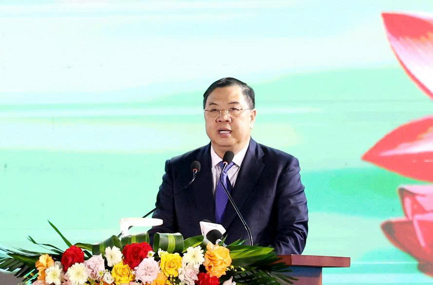 Ph&oacute; Thủ tướng Thường trực Ch&iacute;nh phủ Phạm Gia T&uacute;c ph&aacute;t biểu tại Lễ khai mạc.