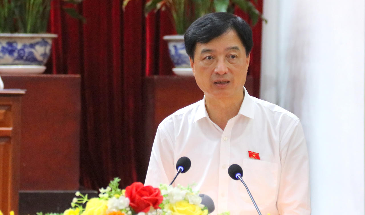 &Ocirc;ng Nguyễn Duy Ngọc &ndash; Ủy vi&ecirc;n Bộ Ch&iacute;nh trị, Trưởng Ban Tổ chức Trung ương ph&aacute;t biểu tại Hội nghị