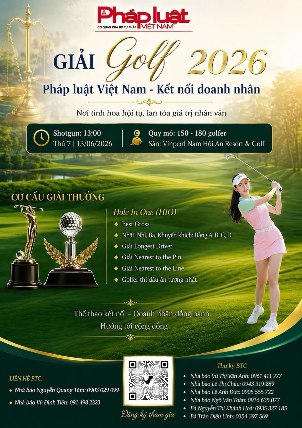 Golf &ldquo;Ph&aacute;p luật Việt Nam &ndash; Kết nối Doanh nh&acirc;n 2026&rdquo;: Golf kh&ocirc;ng chỉ l&agrave; một m&ocirc;n thể thao m&agrave; l&agrave; một c&aacute;ch r&egrave;n người