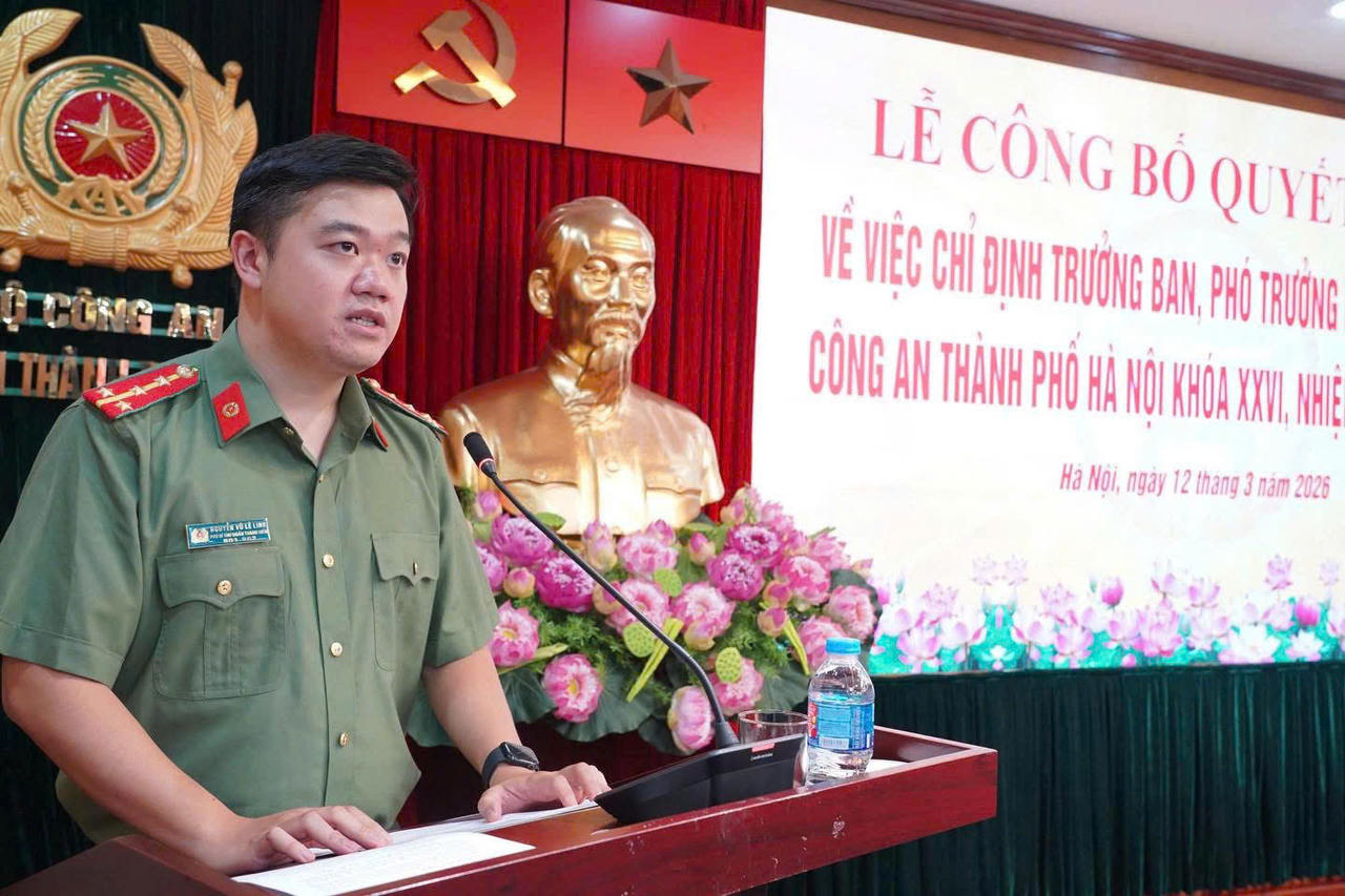 Đại &uacute;y Nguyễn Vũ L&ecirc; Linh - Trưởng Ban Thanh ni&ecirc;n (C&ocirc;ng an Th&agrave;nh phố H&agrave; Nội) (Ảnh: NVCC)