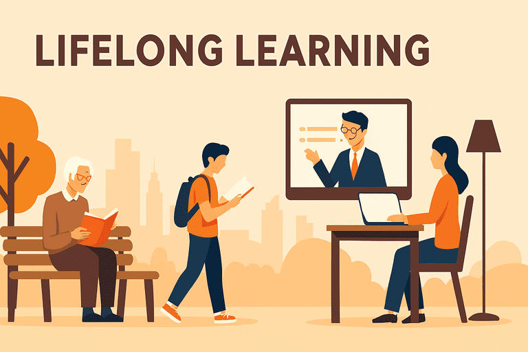 Tổ chức Lao động quốc tế (ILO)&nbsp; k&ecirc;u gọi c&aacute;c ch&iacute;nh phủ đưa học tập suốt đời trở th&agrave;nh trụ cột trung t&acirc;m trong ch&iacute;nh s&aacute;ch kinh tế &ndash; x&atilde; hội. (Ảnh minh họa. Nguồn AI)
