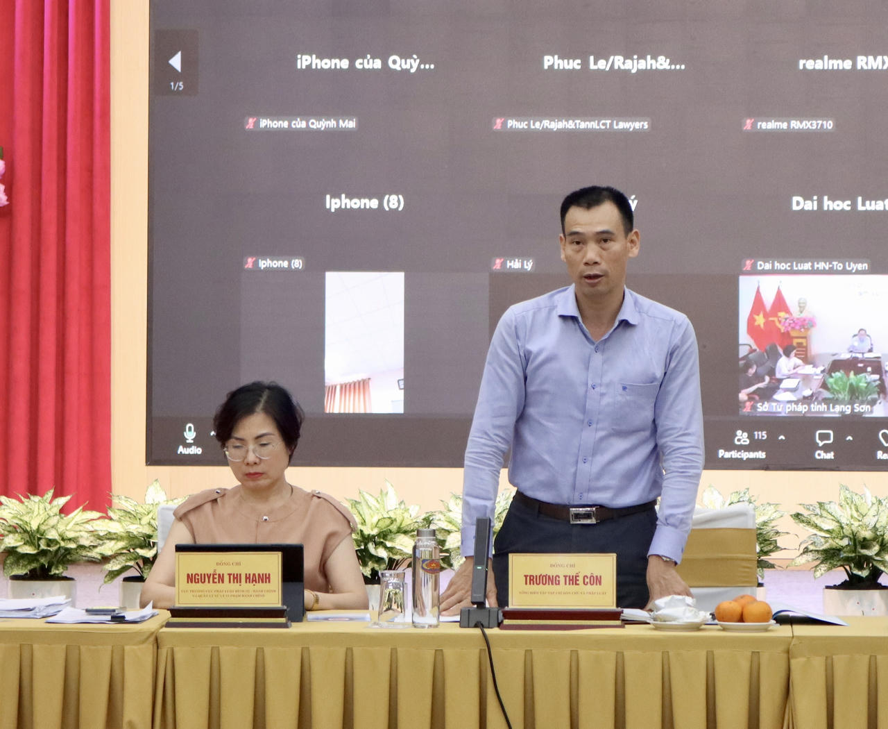 &Ocirc;ng Trương Thế C&ocirc;n, Tổng Bi&ecirc;n tập Tạp ch&iacute; D&acirc;n chủ v&agrave; ph&aacute;p luật ph&aacute;t biểu