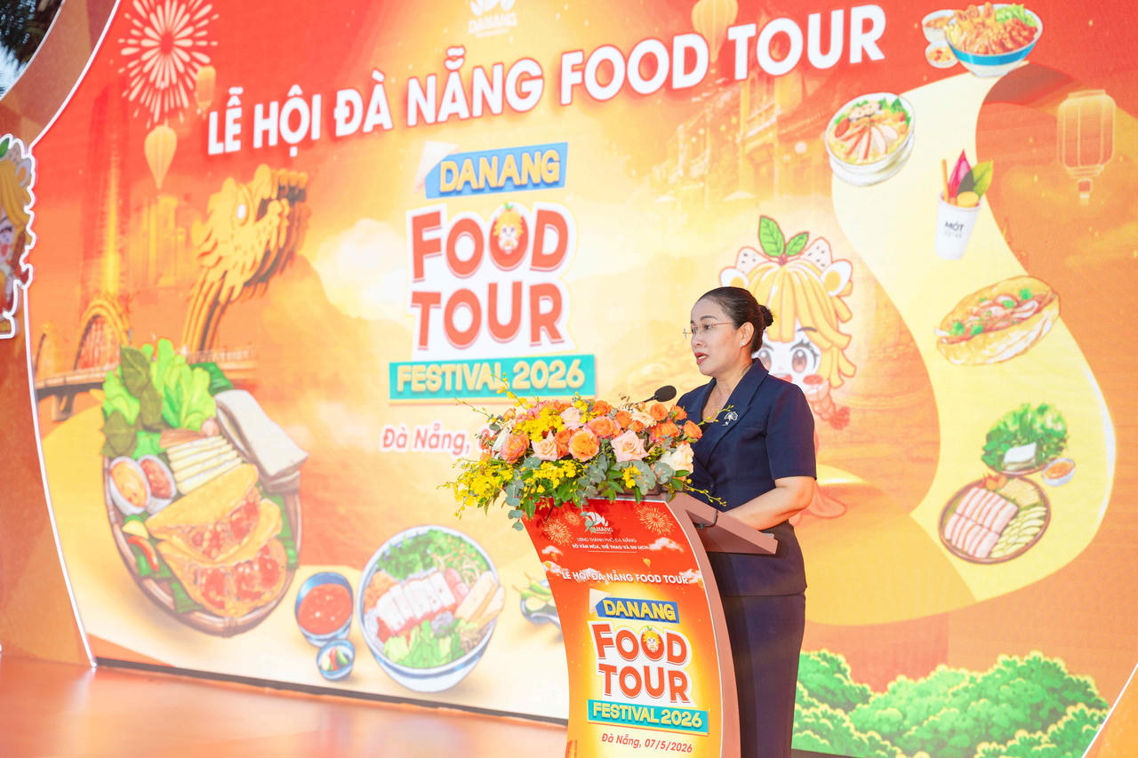 Ph&oacute; Chủ tịch UBND TP. Đ&agrave; Nẵng Nguyễn Thị Anh Thi th&ocirc;ng tin về Lễ hội&nbsp;Đ&agrave; Nẵng Food Tour 2026 diễn ra từ ng&agrave;y 20- 24/5, tại C&ocirc;ng vi&ecirc;n Biển Đ&ocirc;ng, Quảng trường biển Tam Thanh c&ugrave;ng nhiều địa điểm tr&ecirc;n địa b&agrave;n th&agrave;nh phố