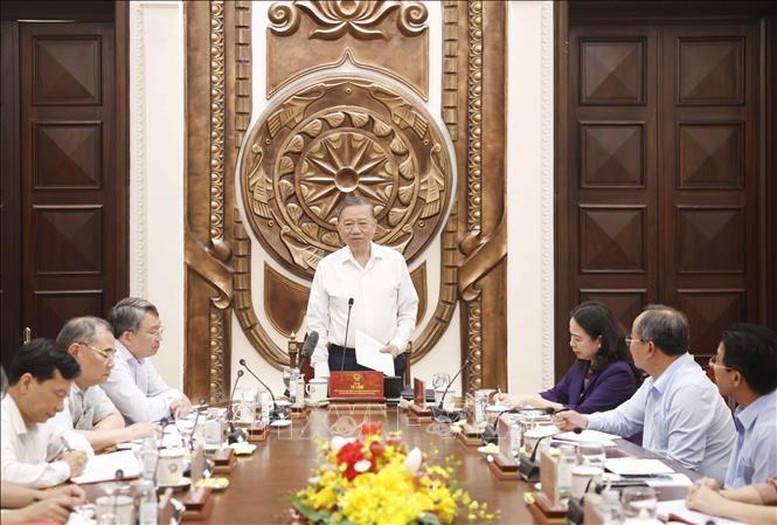 Tổng B&iacute; thư, Chủ tịch nước T&ocirc; L&acirc;m l&agrave;m việc với Văn ph&ograve;ng Chủ tịch nước- Ảnh 2.