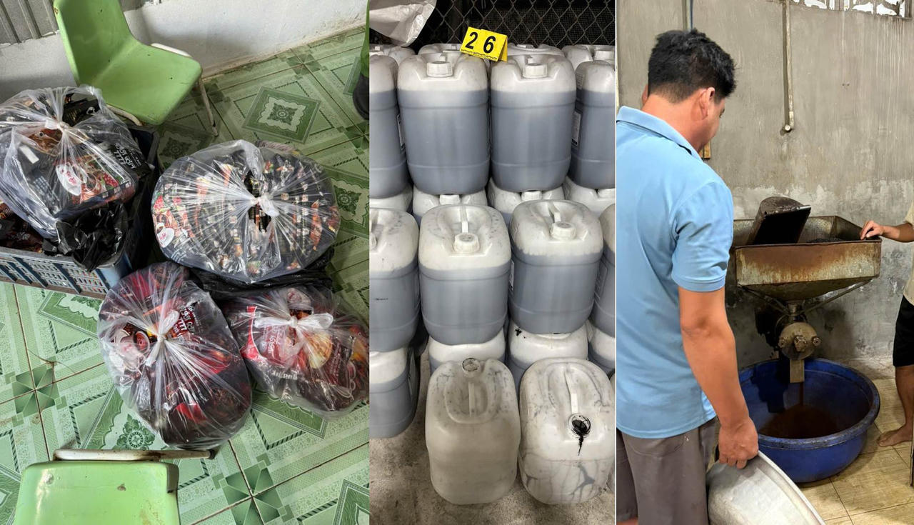 Hiện trường nơi Đỗ Văn Qu&yacute; sản xuất c&agrave; ph&ecirc; bột giả