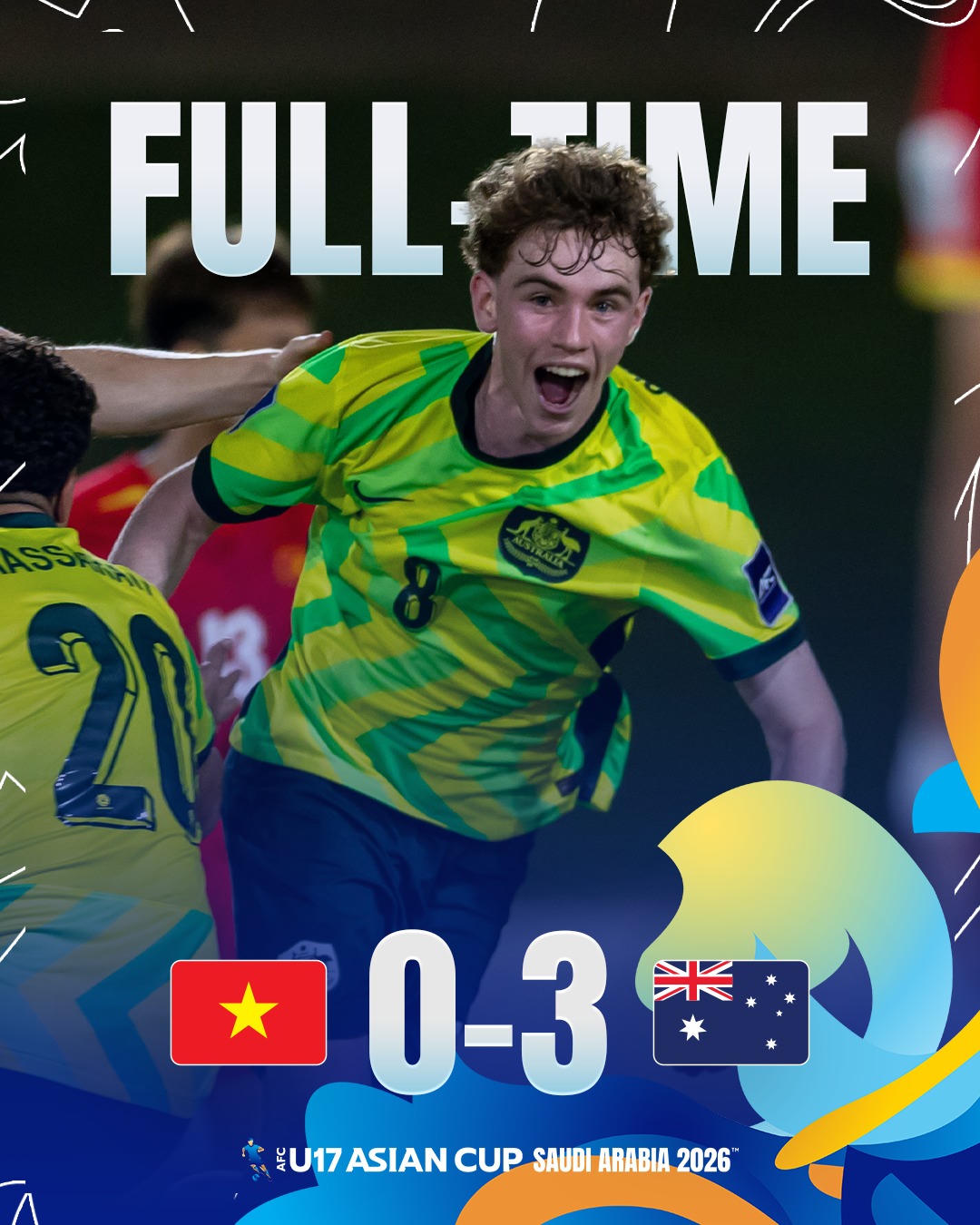U17 Việt Nam kh&ocirc;ng thể vượt qua U17 Australia trong lần t&aacute;i đấu tại giải ch&acirc;u &Aacute;