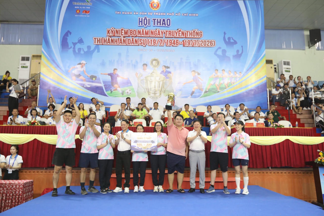 TP. Hồ Chí Minh: Bế mạc Hội thao chào mừng kỷ niệm 80 năm Ngày truyền thống Thi hành án dân sự