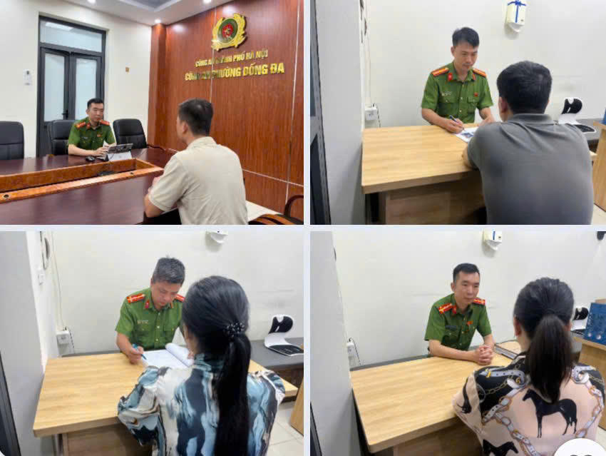 C&aacute;c đối tượng tại cơ quan C&ocirc;ng an (Ảnh: CACC).