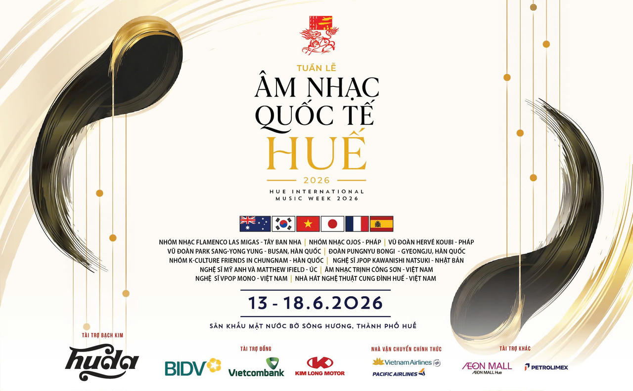 Tuần lễ &Acirc;m nhạc Quốc tế Huế 2026 sẽ diễn ra từ ng&agrave;y 13 đến 18/6/2026.&nbsp;