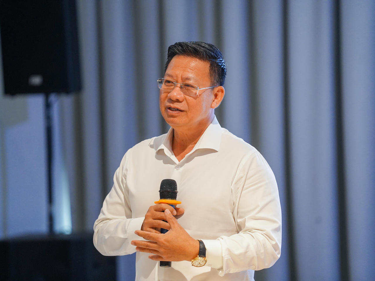 Thứ trưởng Nguyễn Thanh Ngọc ph&aacute;t biểu.