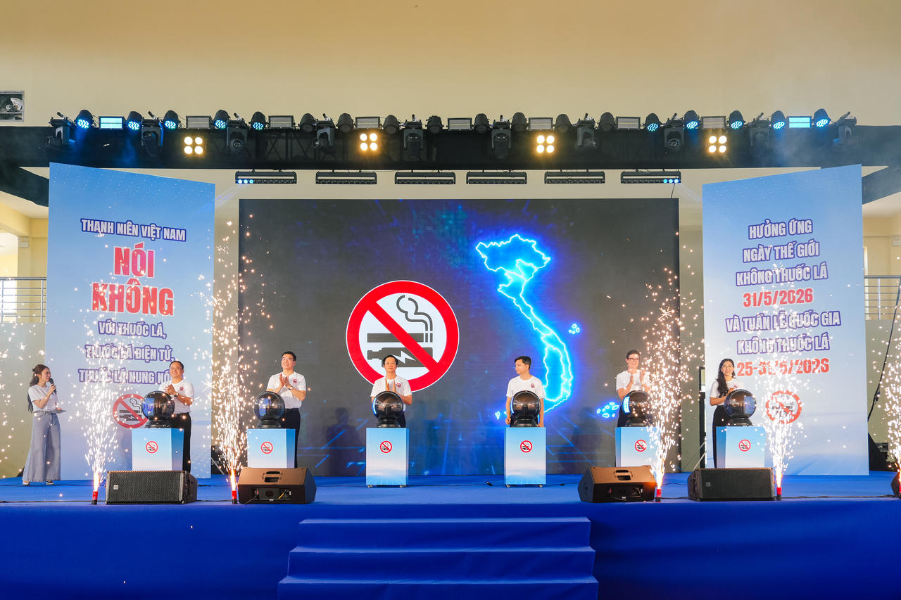 Hơn 1.500 thanh niên mít tinh hưởng ứng Ngày Thế giới không thuốc lá 2026