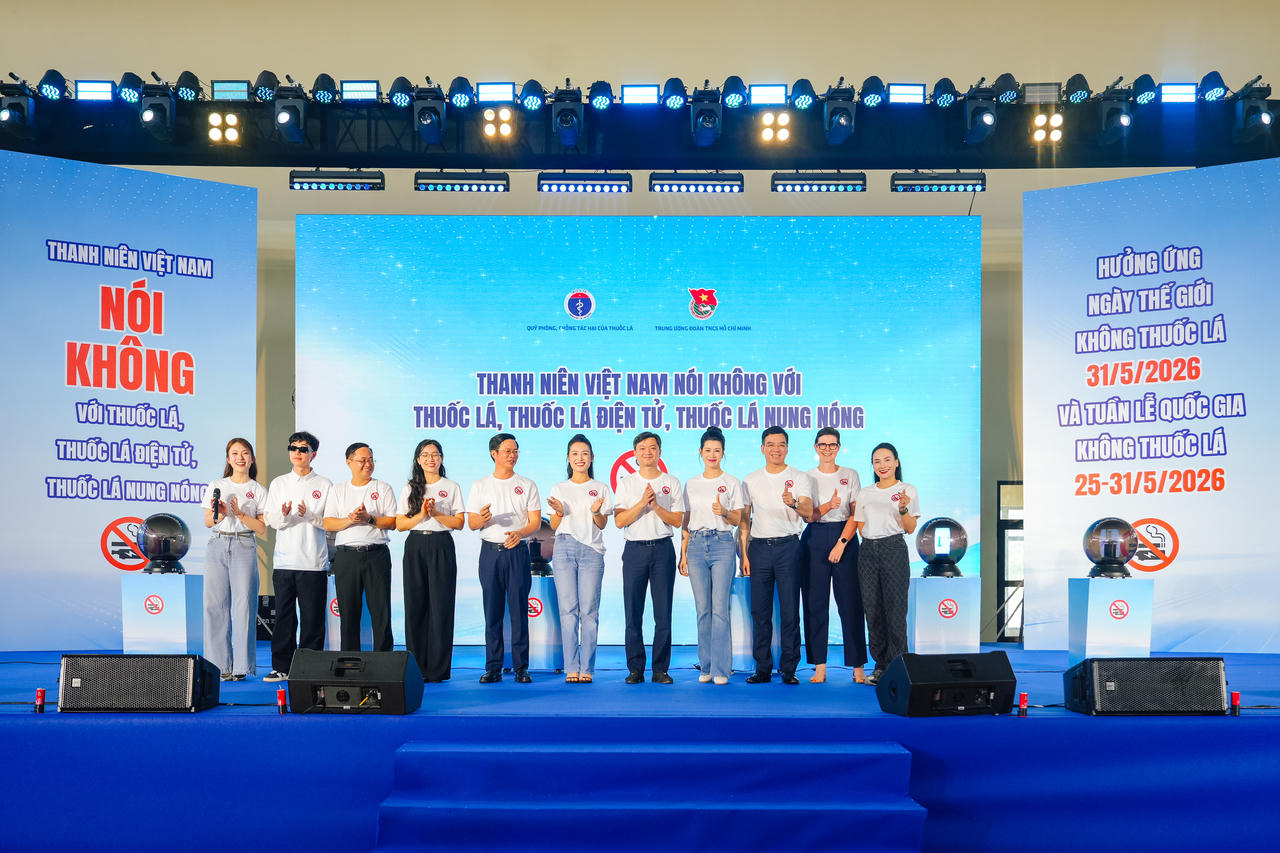 Hơn 1.500 thanh niên mít tinh hưởng ứng Ngày Thế giới không thuốc lá 2026