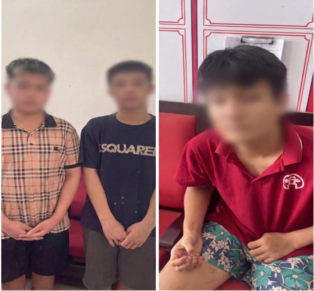 C&aacute;c đối tượng tại cơ quan c&ocirc;ng an (Ảnh C&ocirc;ng an tỉnh Hưng Y&ecirc;n)