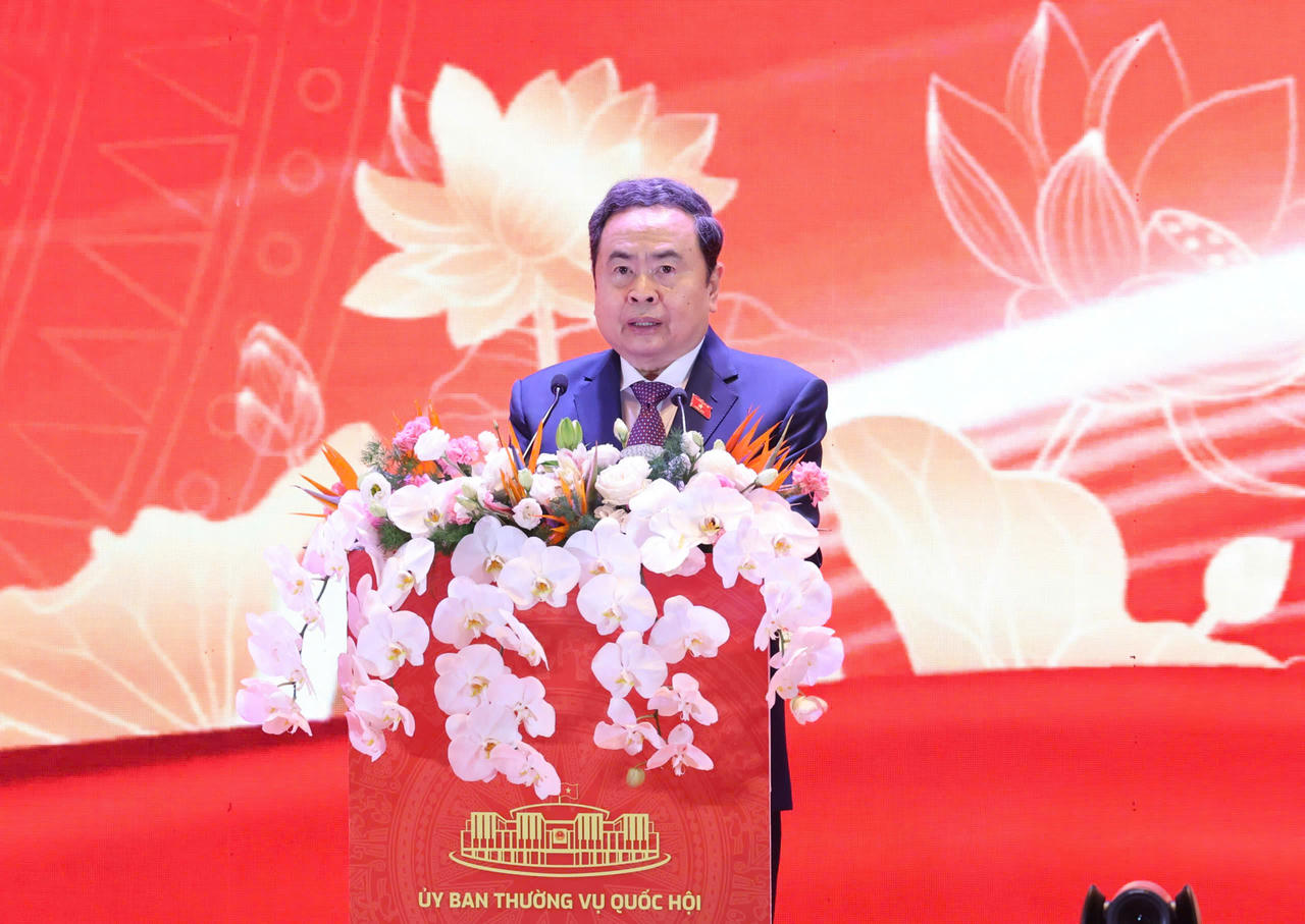 Chủ tịch Quốc hội Trần Thanh Mẫn ph&aacute;t biểu khai mạc Hội nghị.