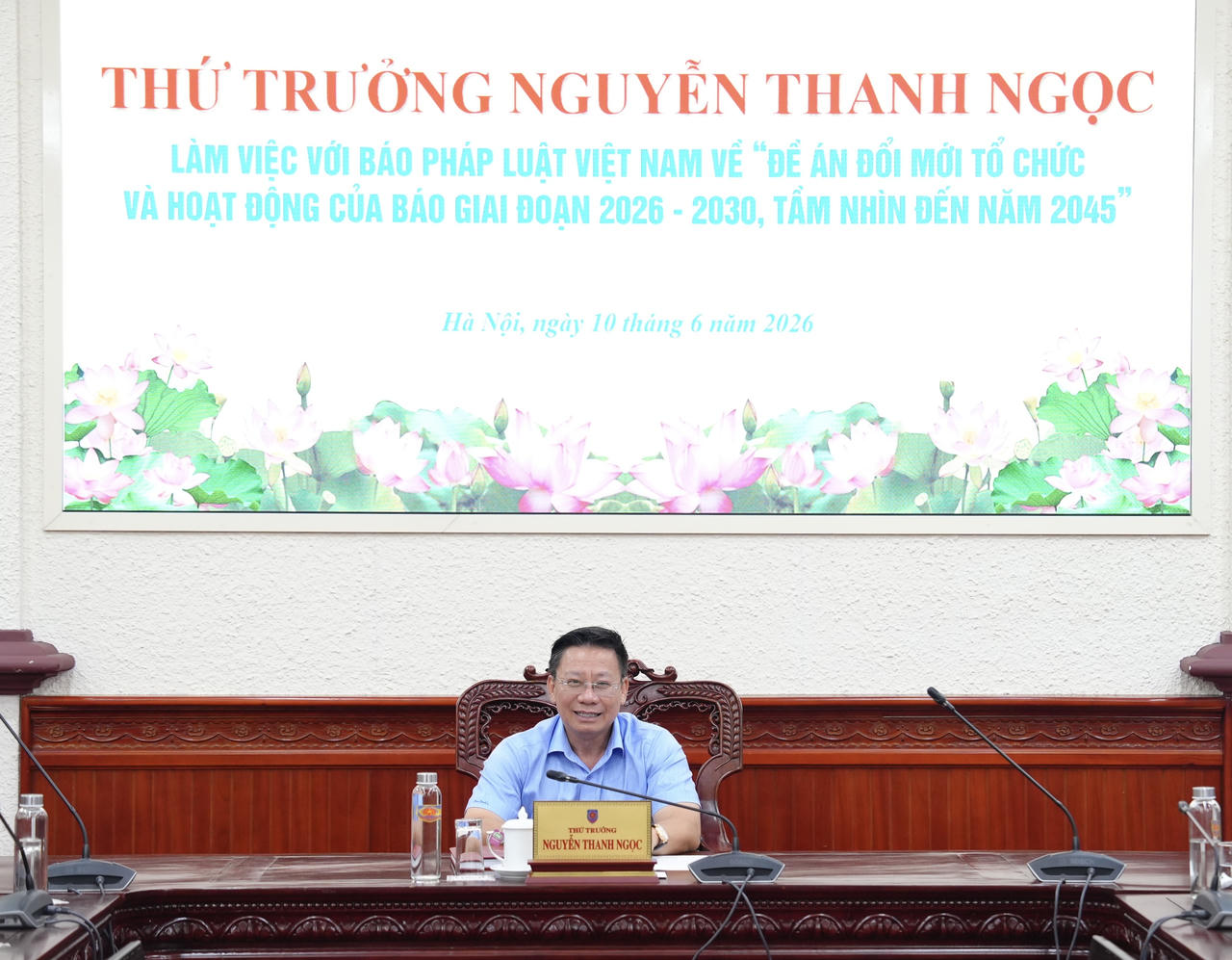 Thứ trưởng Nguyễn Thanh Ngọc ph&aacute;t biểu kết luận.
