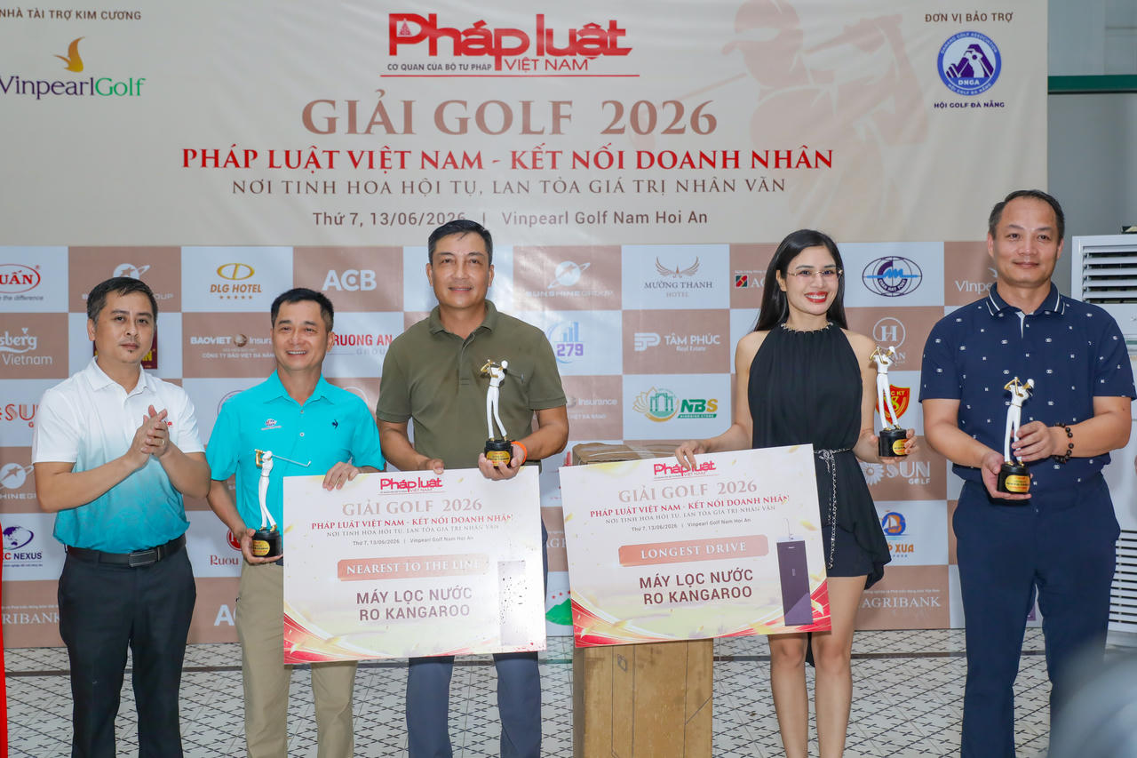 Đ&ecirc;m Gala t&ocirc;n vinh c&aacute;c golfer xuất sắc tại Golf Championship Ph&aacute;p luật Việt Nam &ndash; Kết nối Doanh nh&acirc;n 2026
