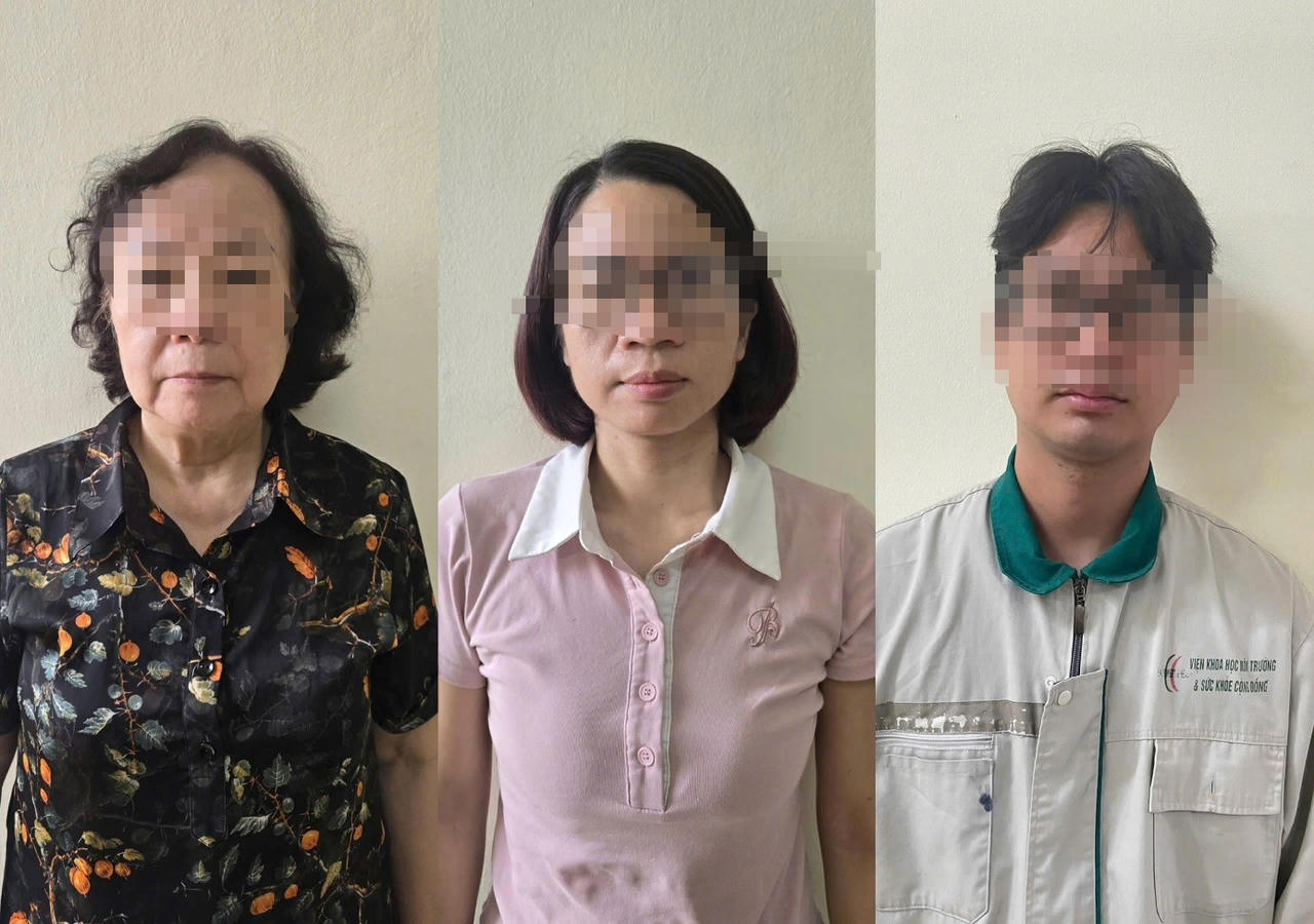 C&aacute;c đối tượng: Nguyễn Thị Phương (tr&aacute;i), Nguyễn Thị Thu&yacute; (giữa), Vương Đắc Mạnh (phải).