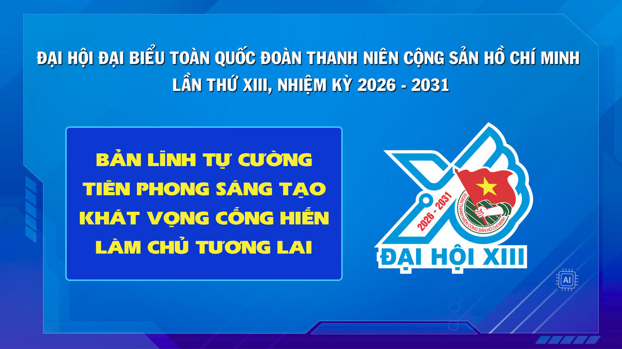 Bộ nhận diện Đại hội&nbsp;đại biểu to&agrave;n quốc Đo&agrave;n TNCS Hồ Ch&iacute; Minh lần thứ XIII, nhiệm kỳ 2026-2031