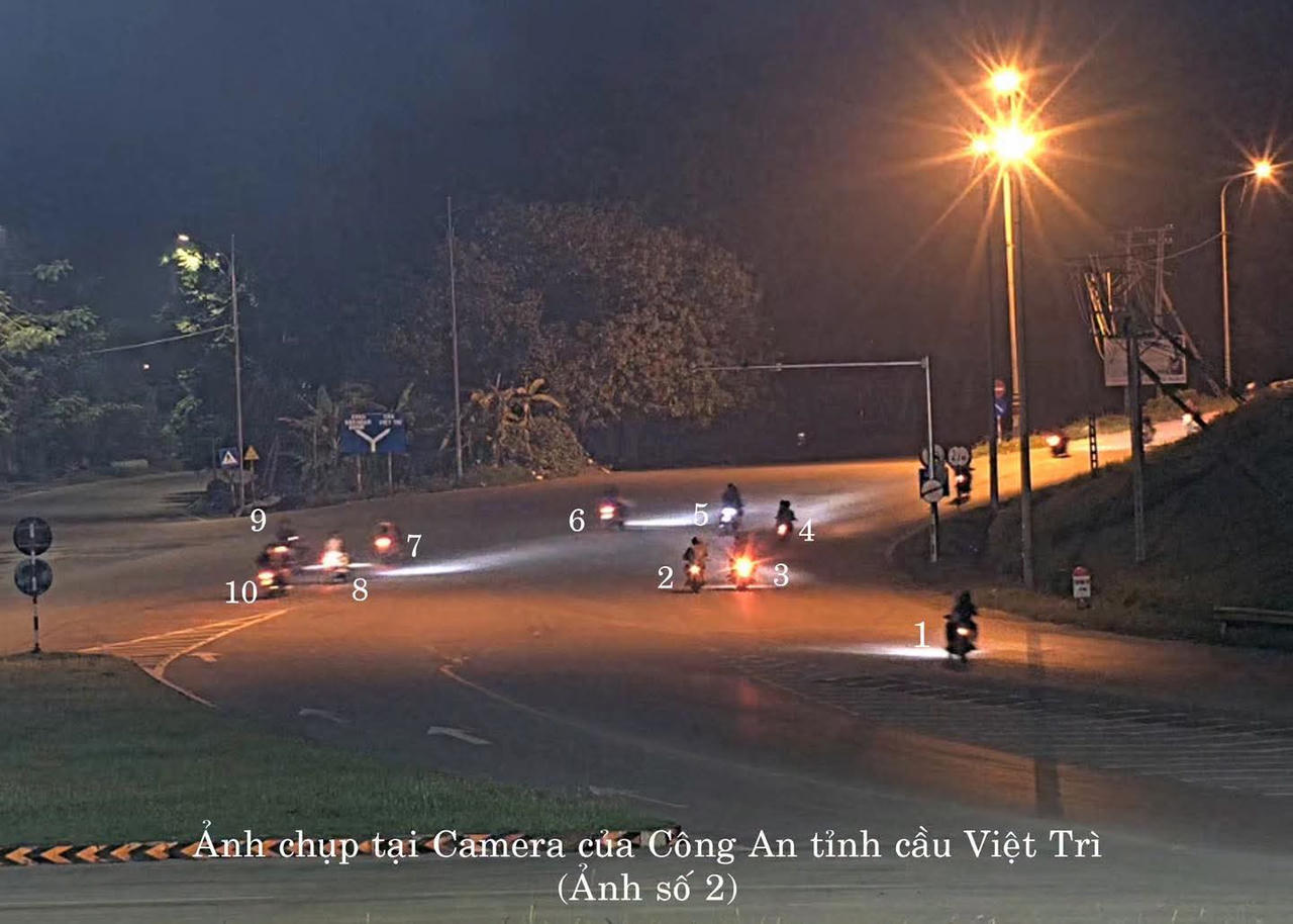 H&igrave;nh ảnh c&aacute;c đối tượng di chuyển do camera gi&aacute;m s&aacute;t ghi lại ng&agrave;y 13/6. Ảnh: C&ocirc;ng an tỉnh Ph&uacute; Thọ&nbsp;