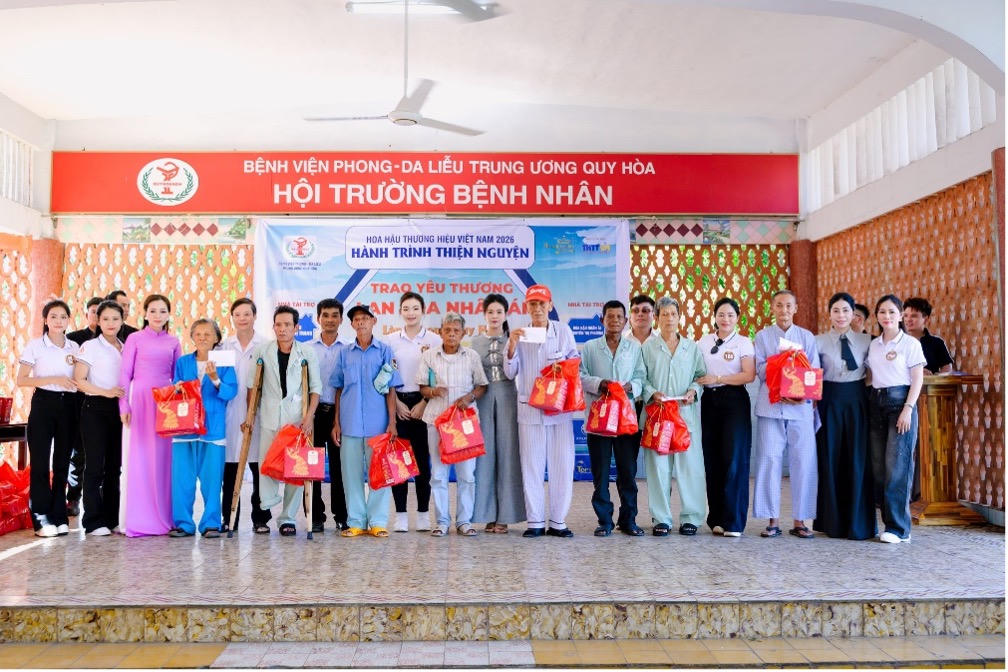Mang yêu thương đến Quy Hòa, Hoa hậu Thương hiệu Việt Nam 2026 viết tiếp hành trình nhân ái