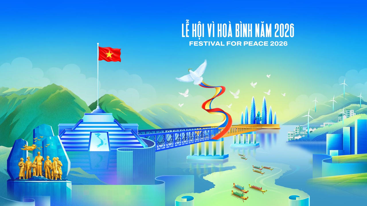 Logo của Lễ hội V&igrave; H&ograve;a b&igrave;nh 2026 (ảnh BTC).