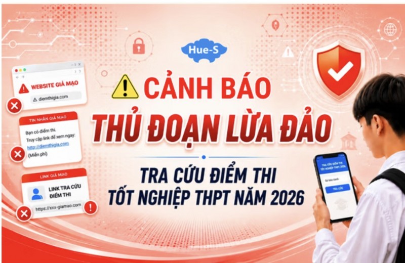 Cảnh báo thủ đoạn lừa đảo tra cứu điểm thi tốt nghiệp THPT năm 2026