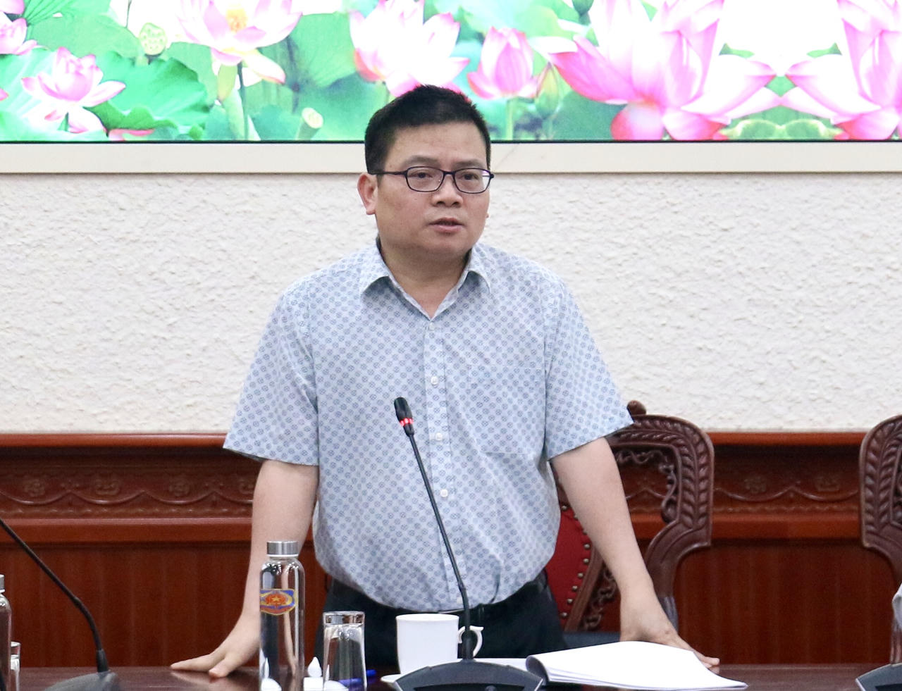 Thứ trưởng Bộ C&ocirc;ng thương Trương Thanh Ho&agrave;i ph&aacute;t biểu tại buổi thẩm định.