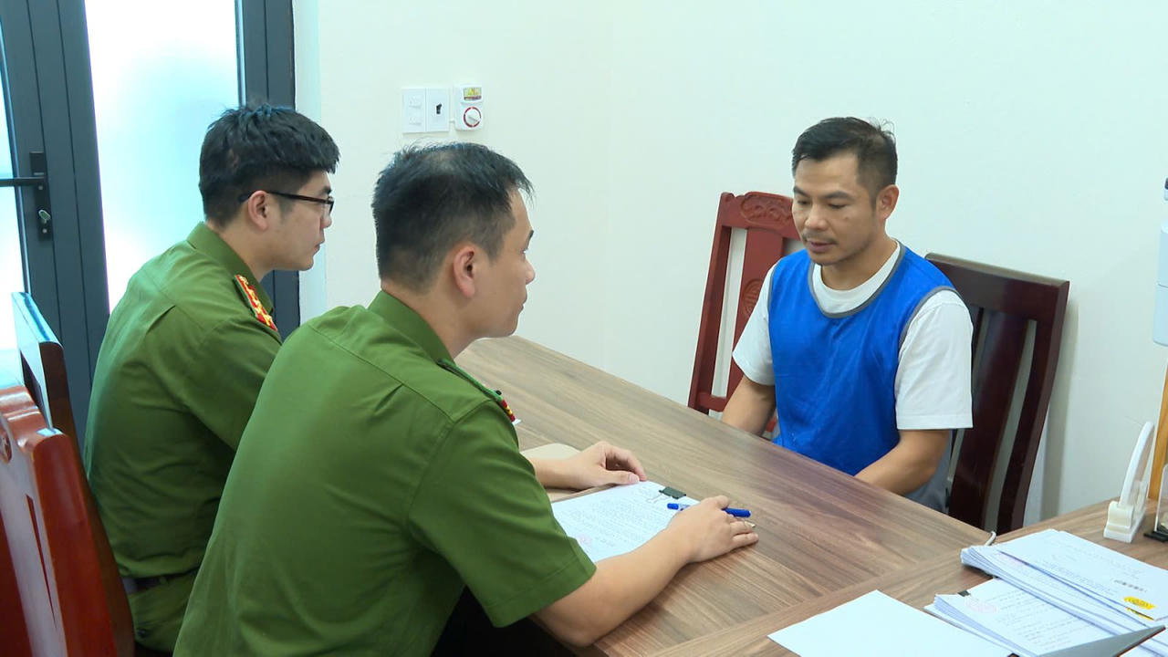 Đối tượng Trịnh Quang Chung&nbsp;(Ảnh: C&ocirc;ng an Thanh H&oacute;a)