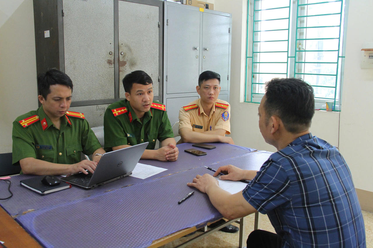 &Ocirc;ng Nguyễn Văn Th. tại cơ quan c&ocirc;ng an