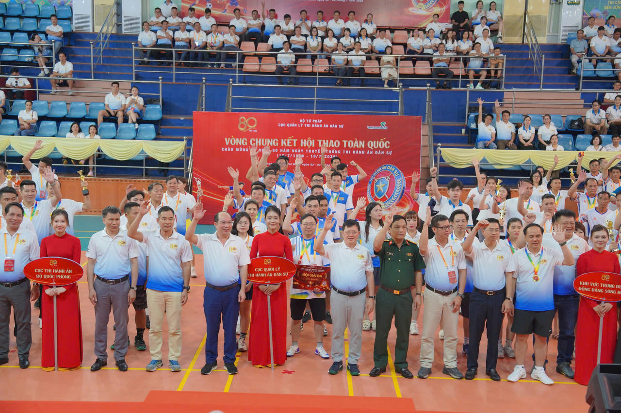 Bế mạc V&ograve;ng chung kết Hội thao Hệ thống Thi h&agrave;nh &aacute;n d&acirc;n sự với nhiều dấu ấn tốt đẹp