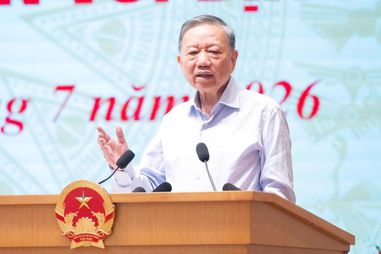 Tổng B&iacute; thư, Chủ tịch nước T&ocirc; L&acirc;m ph&aacute;t biểu chỉ đạo tại Hội nghị.