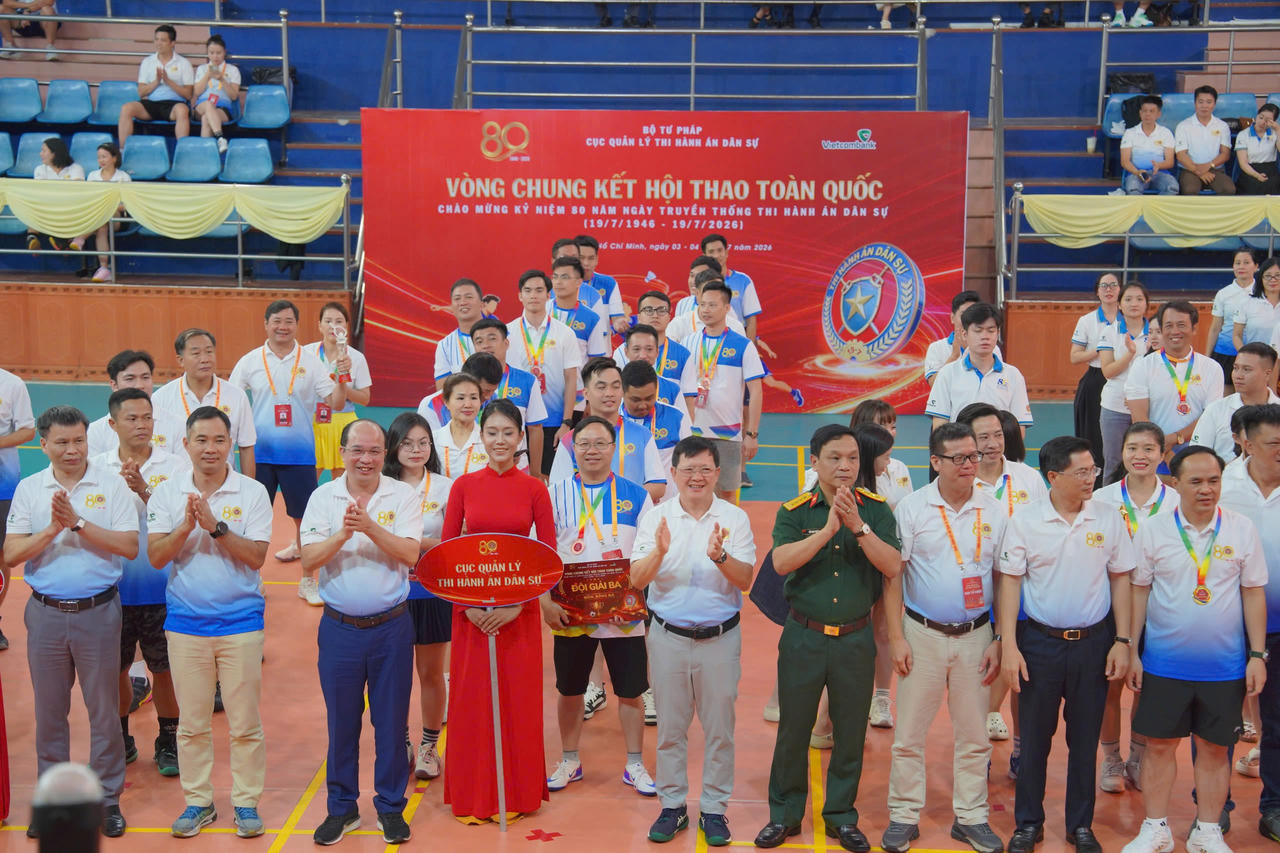 Bế mạc V&ograve;ng chung kết Hội thao Hệ thống Thi h&agrave;nh &aacute;n d&acirc;n sự với nhiều dấu ấn tốt đẹp