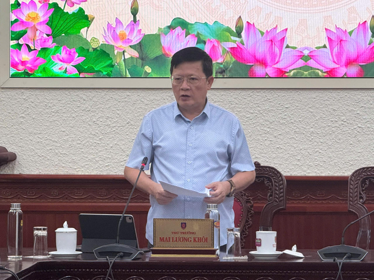 Thứ trưởng Mai Lương Kh&ocirc;i ph&aacute;t biểu kết luận