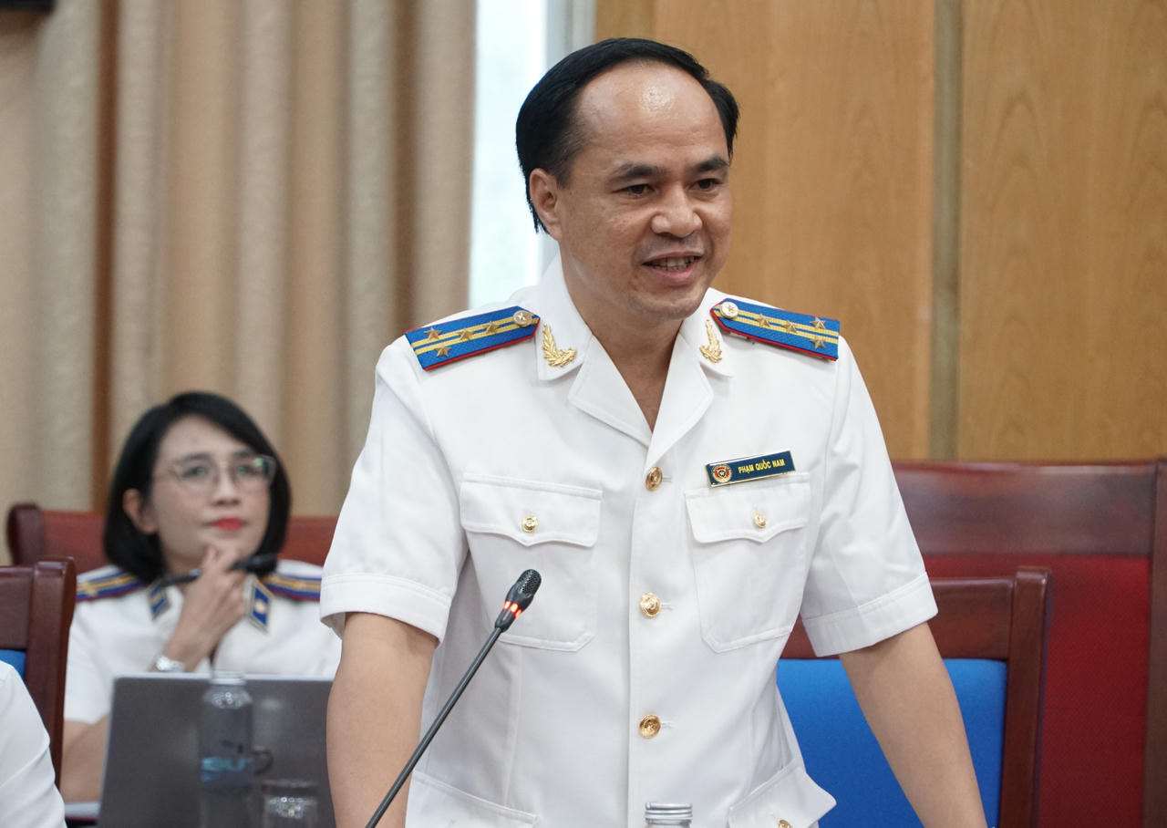 Trưởng THADS tỉnh Nghệ An Phạm Quốc Nam ph&aacute;t biểu tại Hội nghị.