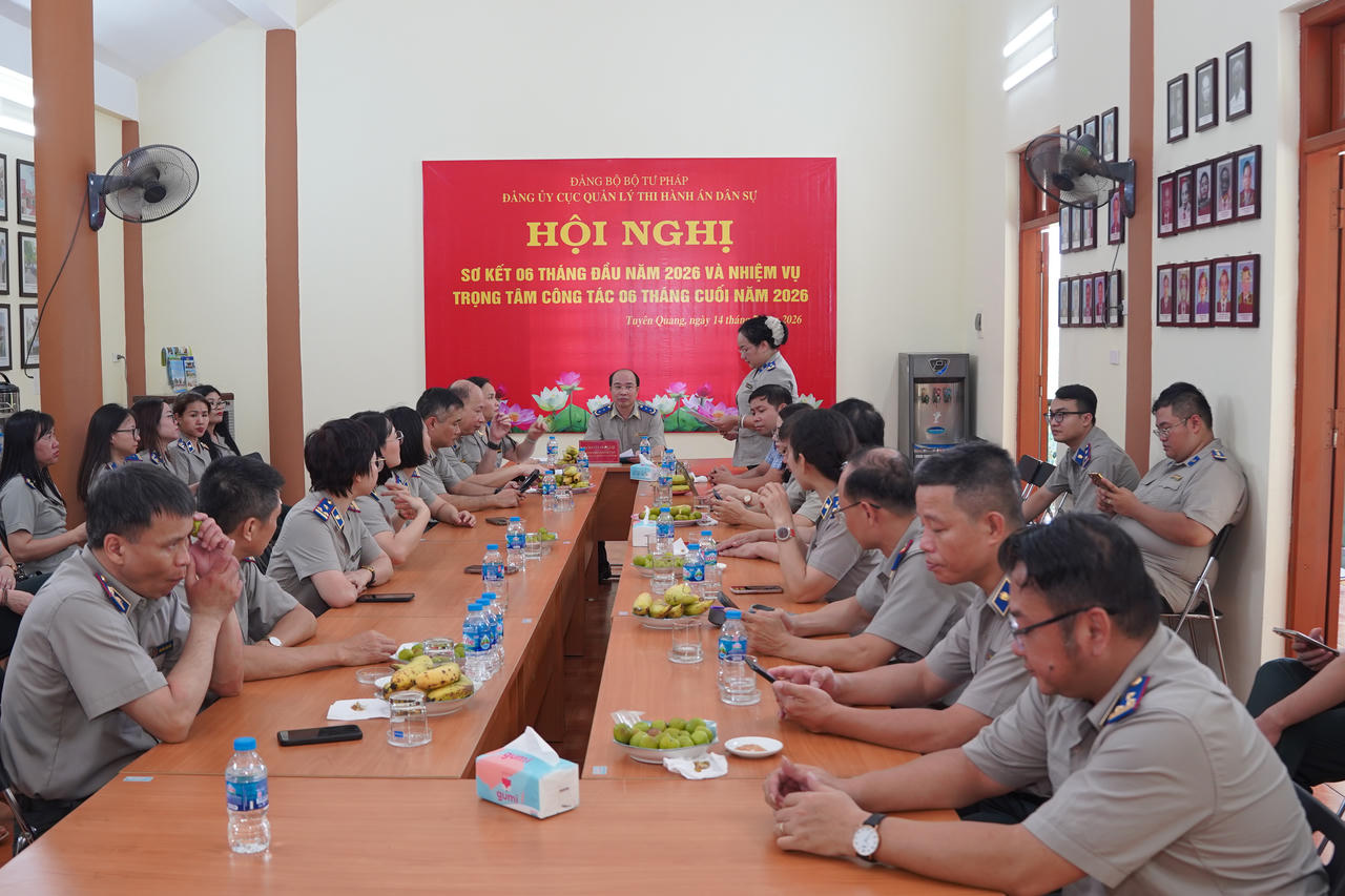 Đảng Bộ Cục Quản l&yacute; THADS đ&atilde; tổ chức hội nghị sơ kết c&ocirc;ng t&aacute;c Đảng 6 th&aacute;ng đầu năm v&agrave; triển khai nhiệm vụ 6 th&aacute;ng cuối năm 2026. Ảnh: Đức Mạnh.
