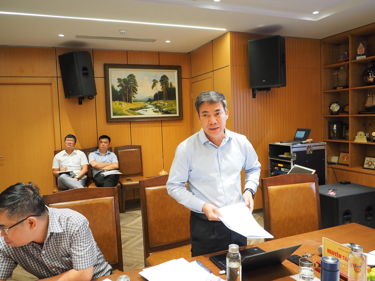 &Ocirc;ng Nguyễn Hồng Hải, Cục trưởng Cục Ph&aacute;p luật d&acirc;n sự - kinh tế ph&aacute;t biểu tại Hội nghị.