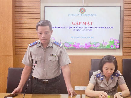 Cục Quản lý Thi hành án dân sự gặp mặt, tri ân nhân kỷ niệm 79 năm Ngày Thương binh - Liệt sĩ (27/7/1947 – 27/7/2026)