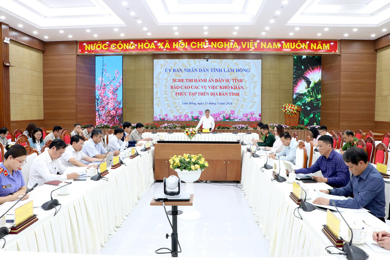 &Ocirc;ng&nbsp;Nguyễn Minh - Ph&oacute; Chủ tịch UBND tỉnh, Trưởng Ban Chỉ đạo THADS tỉnh L&acirc;m Đồng chủ tr&igrave; cuộc họp với THADS L&acirc;m Đồng v&agrave; c&aacute;c cơ quan li&ecirc;n quan v&agrave;o th&aacute;ng 5/2026. Tại cuộc họp, THADS tỉnh L&acirc;m Đồng đ&atilde; b&aacute;o c&aacute;o&nbsp;vụ việc li&ecirc;n quan đến t&agrave;i sản tại số 357 Phan Đ&igrave;nh Ph&ugrave;ng, phường Xu&acirc;n Hương - Đ&agrave; Lạt. (Ảnh:&nbsp;lamdong.gov.vn).