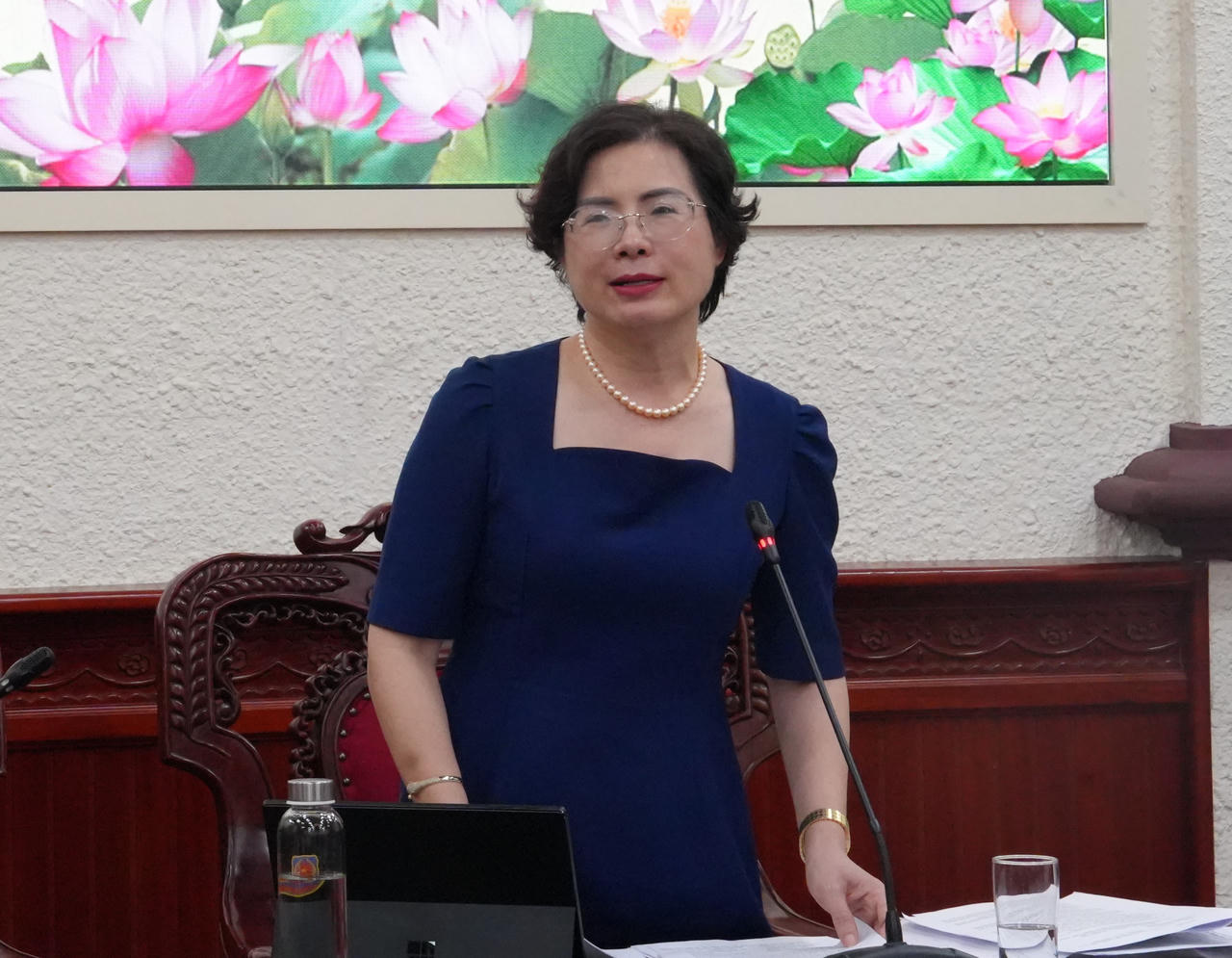 Ph&oacute; Chủ tịch Hội đồng thẩm định Nguyễn Thị Hạnh.
