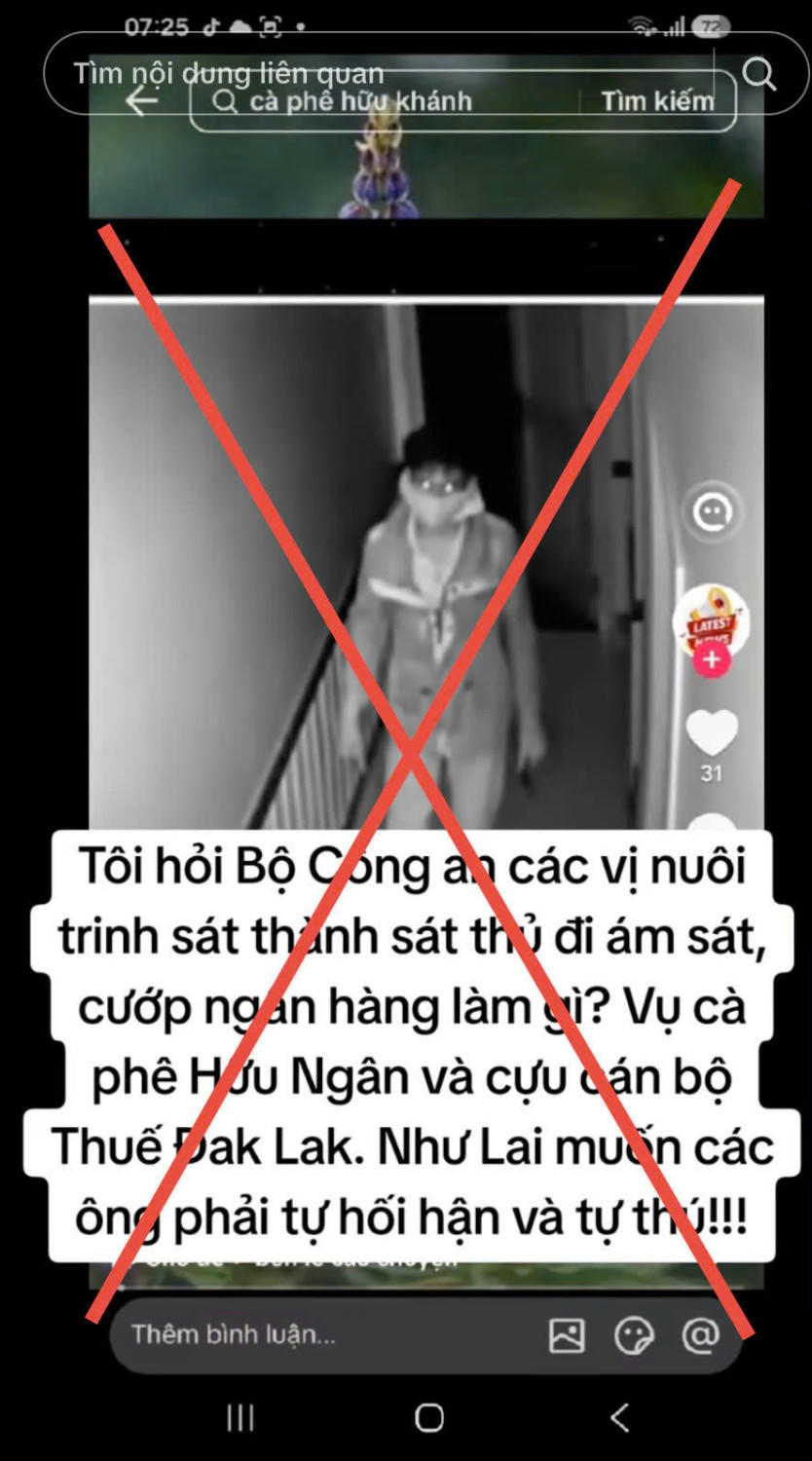 T&agrave;i khoản TikTok của Nguyễn Thị B&iacute;ch Phượng chia sẻ nhiều th&ocirc;ng tin sai sự thật.