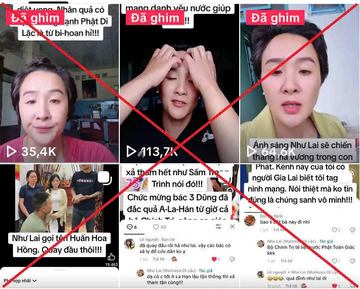 Một số video, h&igrave;nh ảnh do Phượng đăng tải c&oacute; nội dung xuy&ecirc;n tạc, sai sự thật, x&acirc;m phạm lợi &iacute;ch của Nh&agrave; nước, quyền, lợi &iacute;ch hợp ph&aacute;p của tổ chức, c&aacute; nh&acirc;n.