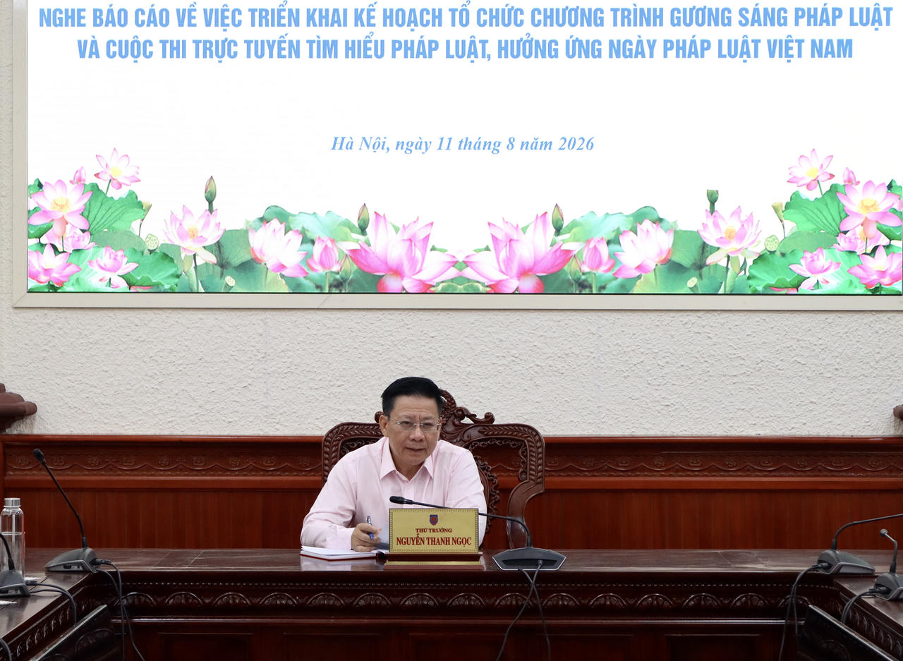 Thứ trưởng Nguyễn Thanh Ngọc ph&aacute;t biểu kết luận.