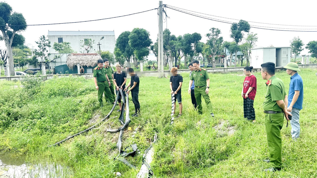Bắt tạm giam 4 thanh niên nghiện game, chuyên trộm cáp điện
